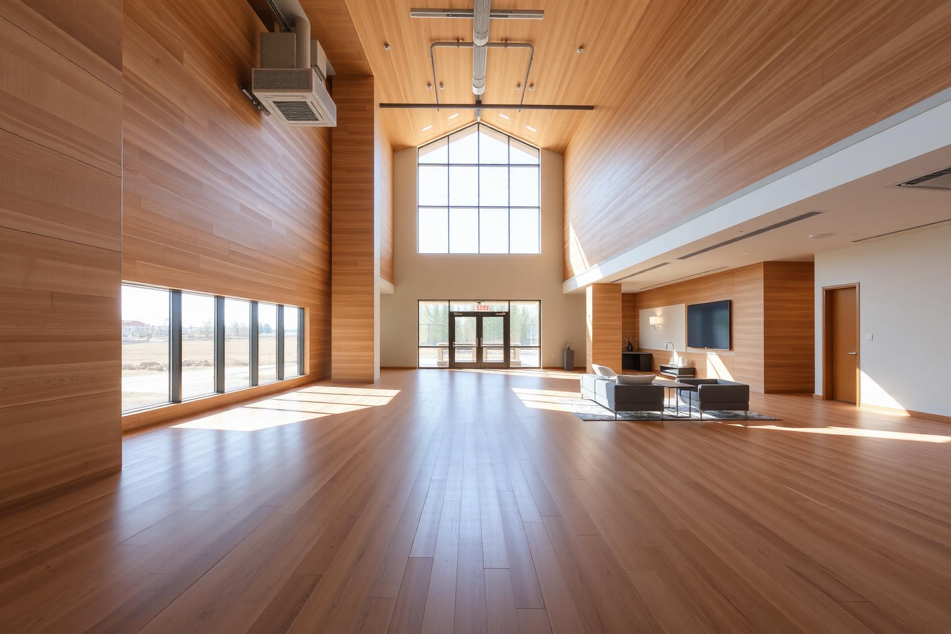 Commercial space with premium flooring